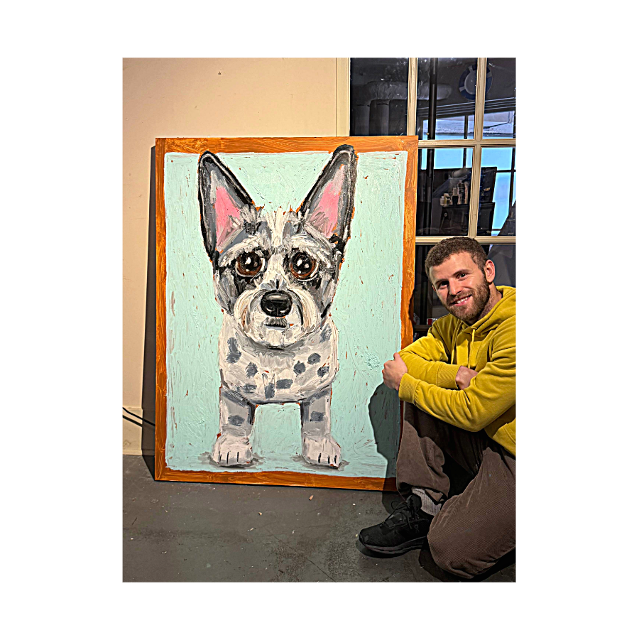 LIVE Painting 오일+우드패널 반려동물 초상화